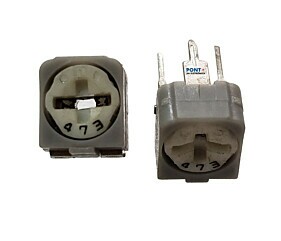 Trimpot 47K Horizontal = 473 Branco Cinza 