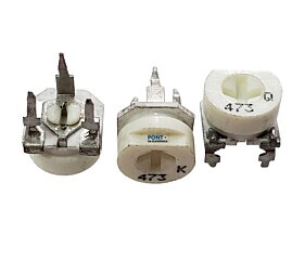 Trimpot 47K = 473 Q Vertical 3 Terminais Branco