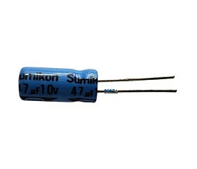 Capacitor Eletrolítico 47uF x 10V RD 85°Sumikon