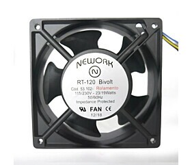 Cooler 12 x 12 x 38MM Biv 115/230V 23/19W Com Rolamento 4 Fios RT-120 53.102