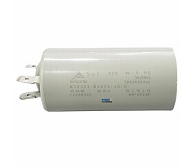 Capacitor Polipropileno 5uF x 380V / 400Vac 50/60Hz Plástico Faston