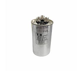 Capacitor Para Ar Condicionado 60+8uF x 440V 50/60Hz Alumínio Duplo CBB65 TK 
