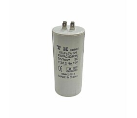 Capacitor Polipropileno 65uF x 450V 50/60HZ Plástico Faston Cbb60 Tk 1