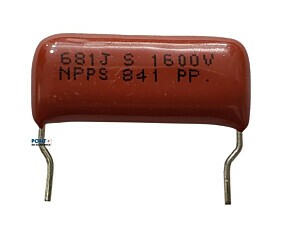 Capacitor Poliester 680PF X 1K6 = 681J S1600V