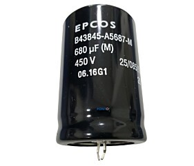 Capacitor Eletrolítico 680uF x 450V RD 85º Snapin Epcos