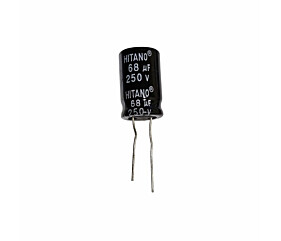Capacitor Eletrolítico 68uF x 250V RD 105° Hitano 1