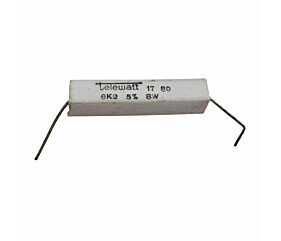 Resistor 6K2 8W 5% Axial Porcelana 1