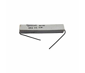 Resistor 6K2 10W 5% Axial Porcelana