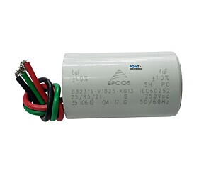 Capacitor Polipropileno Duplo 6uF+4uF x 250Vac 50/60Hz Plástico Fio Epcos