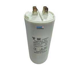 Capacitor Polipropileno 70uF x 450V 50/60Hz Plástico Faston CBB60 TK