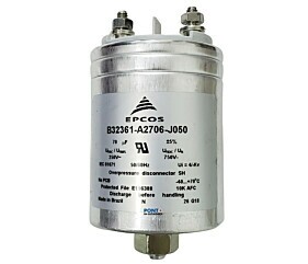 Capacitor Polipropileno 70uF x 250V Alumínio Com Parafuso de Fixação Epcos B32361-A2706-J050