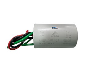 Capacitor Polipropileno Duplo 7uF+3uF x 250V Plástico Fio Epcos