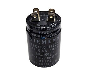 Capacitor Eletrolítico 80-100uF x 110V 50Hz Siemens 88320