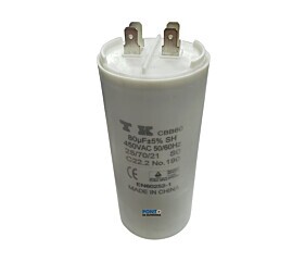 Capacitor Polipropileno 80uF x 450Vac 50/60Hz Plástico Faston CBB60 TK