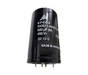 Capacitor Eletrolítico 820uF x 450V RD 85º Snapin 4 Terminais Epcos