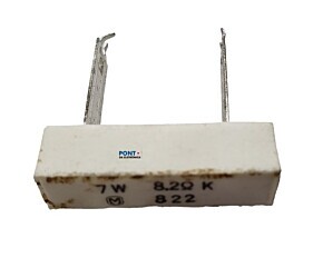 Resistor 8R2 7W Radial Porcelana 
