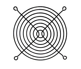 Tela Metálica Para Cooler 80X80MM Preta
