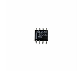 Circuito Integrado 93C06 SMD original, memória EEPROM serial de 256 bits com interface Microwire para manutenção, programação e reposição de placas eletrônicas.