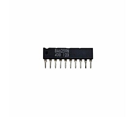 Circuito Integrado BA6259N ROHM original, driver duplo para motores DC reversíveis com encapsulamento SIP-10 e proteção térmica integrada.