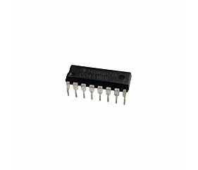 Circuito Integrado CD4518BE Texas Instruments contador BCD duplo CMOS encapsulamento DIP-16 para automação, temporizadores e projetos eletrônicos.