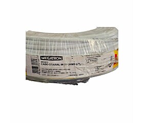 Cabo Coaxial 06 75Ohms 67% 100 Metros Branco Megatron 1