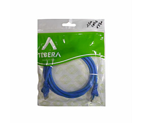 Cabo Patch Cord RJ45 Cat-6 FTP 1,5M Azul Tebera 1