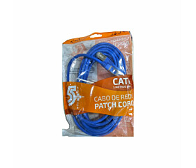 Cabo de Rede Patch Info Patch Cord Cat6 FTP 5M Azul Chip Sce 1