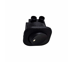 Chave Gangorra Redonda Com Parafuso 2 Terminais Preta 1