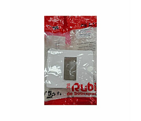 Conjunto Placa 1 Módulo 10A 250V Sobrepor Branco Force Line 1