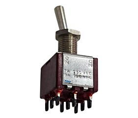 Chave Alavanca Metálica On On 1A 250Vac 3A 120Vac 17301 9 Terminais Mar-Girius