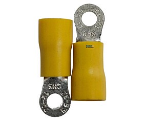 Terminal Olhal 5.5-3,7 12-10 Amarelo Isolado