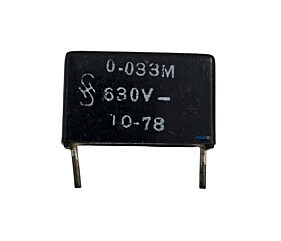 Capacitor Poliéster 33nF x 630V = 0,033M 630V Thonsom