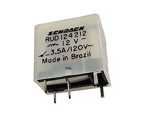 Rele RUD124212 3,5A/120V 12V 5 Terminais Schrack