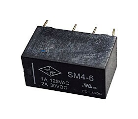 Rele SM4-6 1A 125Vac 2A 30Vdc 8 Terminais