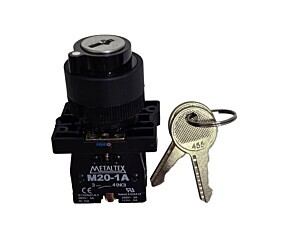 Seletora M20-1A Com Chave 22Mm 2 Posições Metaltex