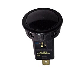 Interruptor Pushbutton Unipolar Redondo Preto 21.123 1A 250Vca Mar-girius
