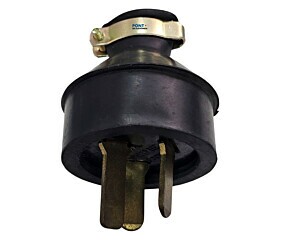 Plug de Borracha Macho 3Pinos Chatos 25A 500V Prime