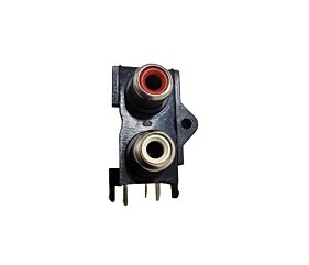 Jack Rca Dupla Vertical Com Furo