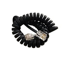 Cabo Telefônico Spiral Com Conector RJ11 Preto