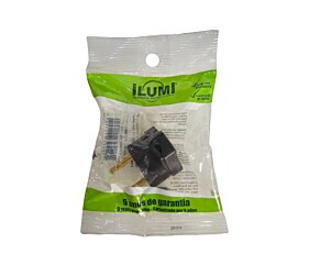 Pino Triangular Bipolar 10A 250V 2 Pinos Preto Ilumi