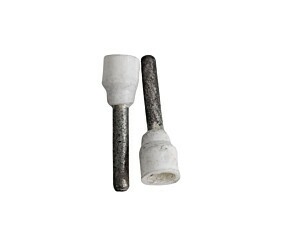 Terminal Ilhós Tubular Branco Isolado