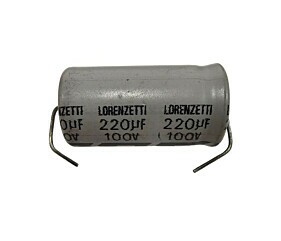 Capacitor Eletrolítico 220uF x 100V Axial Lorenzetti