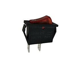 Chave Gangorra KCD3 2 Posições 2Terminais 15/30A 250Vac Preta/Vermelha ZX Cqc