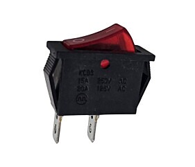 Chave Gangorra Liga Desliga KCD3 2 Posições 2 Terminais 15A 250Vac 20A 125V Vermelha