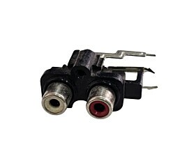 Borne Rca Dupla Com Furo