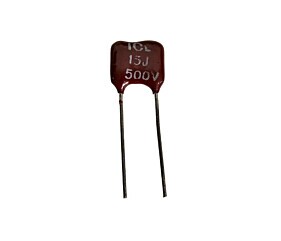Capacitor Mica Prata 15pF x 500V = 15J 500V Icl