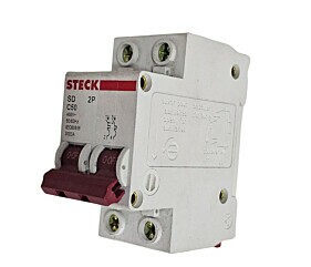 Disjuntor Bipolar Steck SD C50 2P 400V 50/60HZ Iec 60898