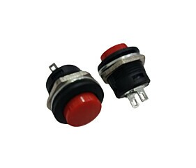 Chave Botão R13-507 Vermelha 2Terminais Sem Trava