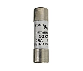 Fusível 25A 500V Retardado 10X38 Euro fuse