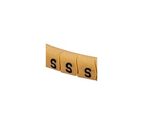 Anilha Identificadora Marcador de Cabos Furo 4MM Letra S